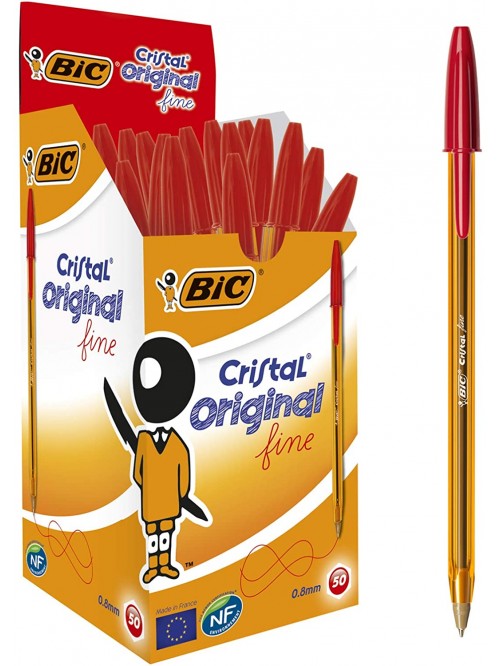 BIC paquet de 50 stylos - rouge